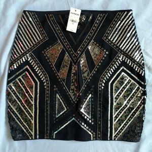 Miami lined tribal skirt